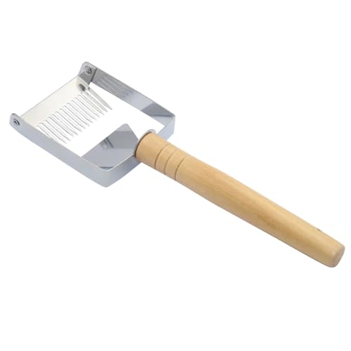 Honig -Unklar -Werkzeug Edelstahl Honigschaber Unklapper Messer mit langem Holzgriff 9, 5 x 3 Zoll Bienenstock -Werkzeug Bienenstock, Ernteausrüstung, Gabel, Uncappin von CAKEEYUM