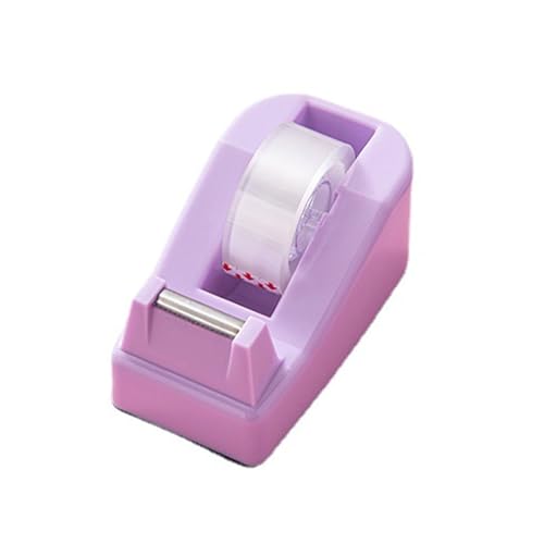 Lila Klebebandspender, 18 mm breites Klebebandspender mit Klebeband, nachfüllbares süßes Bandspender, kleiner Desktop- mit nicht-Skid-Basis für Home Office Lila Klebebandspender, 18 mm breites Klebebandspender mit Klebeband, nachfüllbares süßes Bandspender, kleiner Desktop- mit nicht-Skid-Basis für Home Office von CAKEEYUM