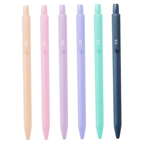 Nette mechanische Stifte, 6pcs 0, 5 mm einziehbare ästhetische mechanische Stifte mit Clip & Radiergummi zum Zeichnen, Schreiben Nette mechanische Stifte, 6pcs 0, 5 mm einziehbare ästhetische mechanische Stifte mit Clip & Radiergummi zum Zeichnen, Schreiben von CAKEEYUM