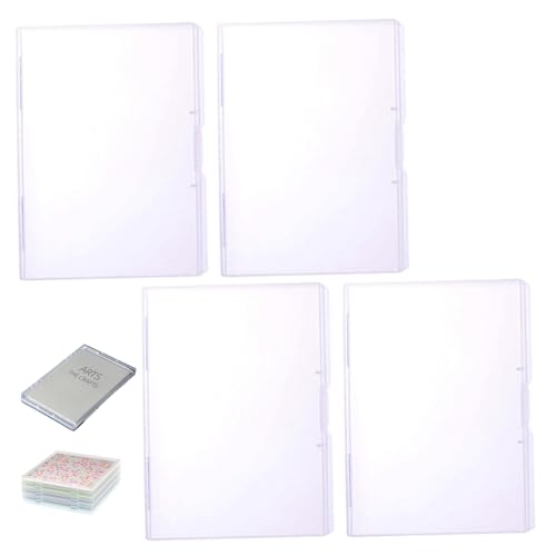 Scrapbook Paper Storage 12x9x1 Clear Plastic Scrapbook Paper Organizer Stapelbarer Dateispeicherbox mit U-förmiger Verriegelungsmechanismus für Bürohausschule s von CAKEEYUM