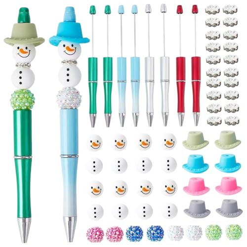 Weihnachtsperlen Stifte Set, DIY Perlenstifte, 4 Stile, Kunststoffperlenstifte, Weihnachts Schneemannmütze, Silikonperlen, Kristall Abstandsperlen, Bastelbedarf für Lehrer, Schüler, Geschenke, Pe Weihnachtsperlen Stifte Set, DIY Perlenstifte, 4 Stile, Kunststoffperlenstifte, Weihnachts Schneemannmütze, Silikonperlen, Kristall Abstandsperlen, Bastelbedarf für Lehrer, Schüler, Geschenke, Pe von CAKEEYUM