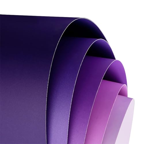 230GSM Purple Cardstock Paper - Kunstpapier Für Die Fotografie Kulisse, Farbige Kartenbestände Für Scrapbooking, Einladungen, Produktfotografie,5 Farbmischung,Vollblatt (5 Blatt) von CAKERS