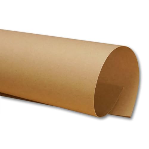 250GSM Brown Cardstock Paper Sheets - Mehrzweck-Kulissen|Kunsthandwerkspapier Ideal Für Hintergrundausstellungen, Handzeichnung, 3D -Papierskulpturen,Schulprojekte,Leichte Bräune,Vollblatt (5 Blatt) von CAKERS