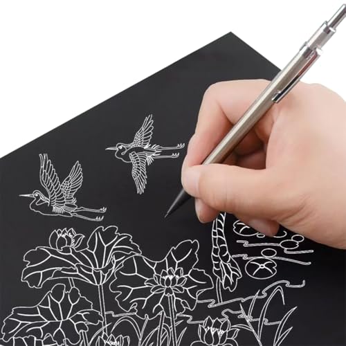 DIY Handgefertigte Origami Black Cardstock - Mehrzweckpapier Zum Druck, Handwerk Und Büro | Hintergrundpapier Für Cover, Karten, Kunstprojekte,A3-300GSM,4 Pack (20 Blätter/Pack) von CAKERS