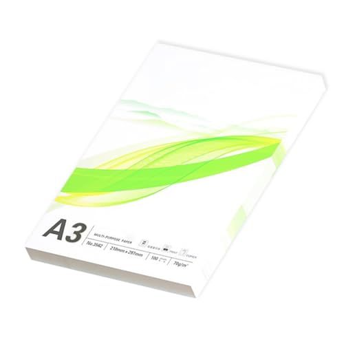 Druckerpapierpapierpapier Office Paper-100-Blätter Pro Packung, 95 Helligkeit Für Knackige Druck-, Laser- Und Inkjet,A3-70GSM,1 Pack (100 Blätter/Pack) von CAKERS
