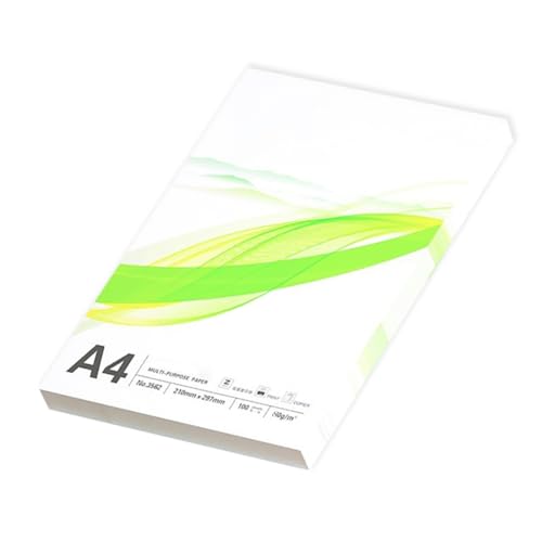 Druckerpapierpapierpapier Office Paper-100-Blätter Pro Packung, 95 Helligkeit Für Knackige Druck-, Laser- Und Inkjet,A4-80GSM,1 Pack (100 Blätter/Pack) von CAKERS