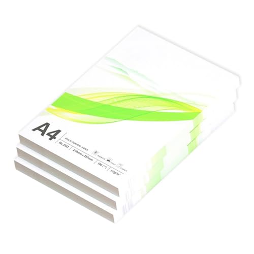 Druckerpapierpapierpapier Office Paper-100-Blätter Pro Packung, 95 Helligkeit Für Knackige Druck-, Laser- Und Inkjet,A4-80GSM,3 Pack (100 Blätter/Pack) von CAKERS