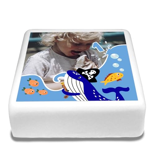 Cakeshop Quadratische Personalisierte Essbare Tortendekoration Piratentier Wal | Benutzerdefiniertes Bild & Text | Für Geburtstage & Feiern | Mehrere Formen & Größen | Zuckerguss- & Oblatenpapier Cakeshop Quadratische Personalisierte Essbare Tortendekoration Piratentier Wal | Benutzerdefiniertes Bild & Text | Für Geburtstage & Feiern | Mehrere Formen & Größen | Zuckerguss- & Oblatenpapier von CAKESHOP edible cake toppers EST. 2012