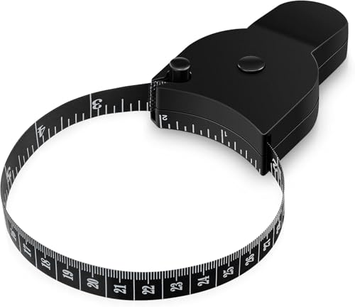 Schwarzes Maßband, 150 cm, einziehbar, doppelseitig, mit präzisen Messungen für Fitness, Nähen, Basteln, Kleidung Schwarzes Maßband, 150 cm, einziehbar, doppelseitig, mit präzisen Messungen für Fitness, Nähen, Basteln, Kleidung von CAKLIK