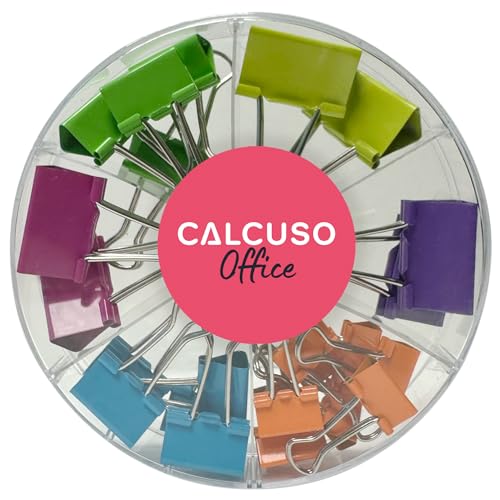 CALCUSO Vielzweckklammern: 26 Bunte, Belastbare Vielzweckklammern/Heftklammern in 6 Farben - Farbig sortiert in praktischer Aufbewahrungsbox - Ideal für Haushalt, Büro, Schule, Uni CALCUSO Vielzweckklammern: 26 Bunte, Belastbare Vielzweckklammern/Heftklammern in 6 Farben - Farbig sortiert in praktischer Aufbewahrungsbox - Ideal für Haushalt, Büro, Schule, Uni von CALCUSO