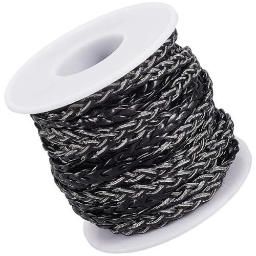 CALFOVERA 1 Yard 2MM Flach Geflochtenes Lederband Gewebt Schwarz PU Leder Gefaltetes Bolo String Spitze Schnur Riemen Flechten Streifen Faden Für Schmuckherstellung Bastelarbeiten Armband Halskette CALFOVERA 1 Yard 2MM Flach Geflochtenes Lederband Gewebt Schwarz PU Leder Gefaltetes Bolo String Spitze Schnur Riemen Flechten Streifen Faden Für Schmuckherstellung Bastelarbeiten Armband Halskette von CALFOVERA