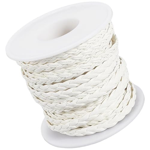 CALFOVERA 1 Yard 2MM Flaches PU Geflochtenes Lederband Weiß Gewebtes Leder Gefaltetes Bolo Cording Spitzenband Seil Flechten Streifen Faden Für Schmuckherstellung Bastelarbeiten Armband Halskette CALFOVERA 1 Yard 2MM Flaches PU Geflochtenes Lederband Weiß Gewebtes Leder Gefaltetes Bolo Cording Spitzenband Seil Flechten Streifen Faden Für Schmuckherstellung Bastelarbeiten Armband Halskette von CALFOVERA