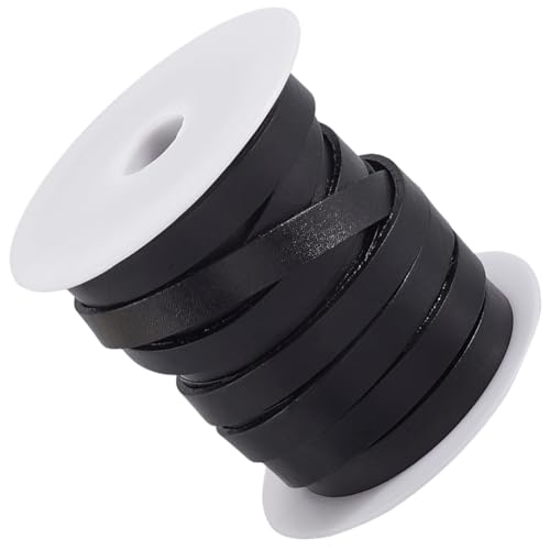 CALFOVERA 10 Yard Echtes Leder Flachband Für Die Schmuckherstellung 10MM Schwarzes Echtes Leder Dünnes Band Schnur Schnur Spitze Flechten Streifen Faden Für Das Herstellen von Halsketten Armbändern CALFOVERA 10 Yard Echtes Leder Flachband Für Die Schmuckherstellung 10MM Schwarzes Echtes Leder Dünnes Band Schnur Schnur Spitze Flechten Streifen Faden Für Das Herstellen von Halsketten Armbändern von CALFOVERA