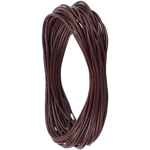 CALFOVERA 10.94 Yards 1MM Rundes Rindsleder Echtes Lederband Für Die Schmuckherstellung Schokolade Echter Lederfaden Schnurlitze Zum Flechten von Halsketten Armbändern Wickelungen Und Perlenarbeiten CALFOVERA 10.94 Yards 1MM Rundes Rindsleder Echtes Lederband Für Die Schmuckherstellung Schokolade Echter Lederfaden Schnurlitze Zum Flechten von Halsketten Armbändern Wickelungen Und Perlenarbeiten von CALFOVERA
