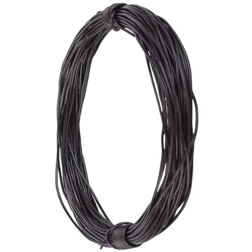 CALFOVERA 10.94 Yards 1MM Rundes Rindsleder Echtes Lederband Für Handwerk Dunkelbrownes Echtes Lederband Zum Flechten von Schmuckhalsketten Armbändern Wicklungen Und Perlenstickereien von CALFOVERA