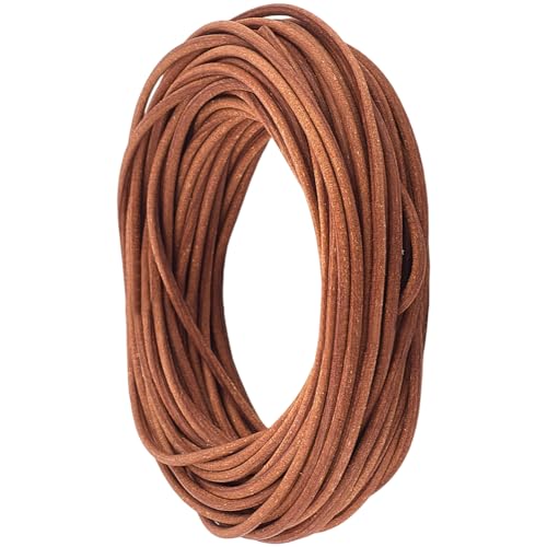 CALFOVERA 10.94 Yards 2MM Echtes Lederband Für Handwerk Hellbrown Rund Dünn Rindsleder Echtes Leder Schnur Spitze Kordel Geflecht Streifen Faden Für Schmuckherstellung Halsketten Armbänder Wickel CALFOVERA 10.94 Yards 2MM Echtes Lederband Für Handwerk Hellbrown Rund Dünn Rindsleder Echtes Leder Schnur Spitze Kordel Geflecht Streifen Faden Für Schmuckherstellung Halsketten Armbänder Wickel von CALFOVERA