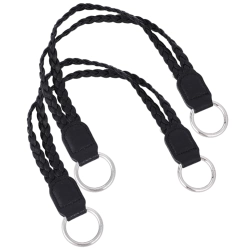 CALFOVERA 2 Stück 45cm Kurzer Flacher Leder Handtaschengriff Ersatz Schwarzer Geflochtener PU Leder Geldbörsengurt Unterarm Tragetaschen Zubehör Mit Legierungsring Für Damen Clutch DIY Zubehör CALFOVERA 2 Stück 45cm Kurzer Flacher Leder Handtaschengriff Ersatz Schwarzer Geflochtener PU Leder Geldbörsengurt Unterarm Tragetaschen Zubehör Mit Legierungsring Für Damen Clutch DIY Zubehör von CALFOVERA