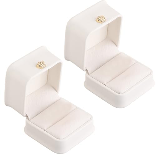 CALFOVERA 2 Stück Kleine PU Leder Schmuck Organizer Box Weiß Samt Luxus Anhänger Halskette Geschenkboxen Schmuck Aufbewahrung Display Fall Für Heiratsantrag Verlobung Hochzeit Jahrestag Geburtstag CALFOVERA 2 Stück Kleine PU Leder Schmuck Organizer Box Weiß Samt Luxus Anhänger Halskette Geschenkboxen Schmuck Aufbewahrung Display Fall Für Heiratsantrag Verlobung Hochzeit Jahrestag Geburtstag von CALFOVERA