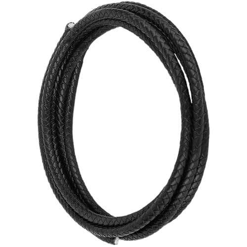 CALFOVERA 2.19 Meter Geflochtenes Echtes Lederband Für Die Schmuckherstellung 6MM Rund Gewebtes Schwarzes Echtes Leder Bolo Krawatte Schnur Spitze Seil Geklappt Für Die Herstellung von Halsketten CALFOVERA 2.19 Meter Geflochtenes Echtes Lederband Für Die Schmuckherstellung 6MM Rund Gewebtes Schwarzes Echtes Leder Bolo Krawatte Schnur Spitze Seil Geklappt Für Die Herstellung von Halsketten von CALFOVERA