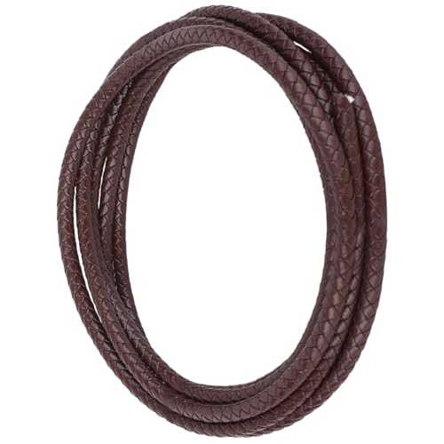 CALFOVERA 2.19 Yards X 6MM Geflochtene Leder Bolo Schnur Echtes Leder Rundes Seilband Dunkelbrown Zum Schmuckherstellen Basteln Halsketten Armbänder Flechten Wickeln Perlen Und DIY Projekte CALFOVERA 2.19 Yards X 6MM Geflochtene Leder Bolo Schnur Echtes Leder Rundes Seilband Dunkelbrown Zum Schmuckherstellen Basteln Halsketten Armbänder Flechten Wickeln Perlen Und DIY Projekte von CALFOVERA