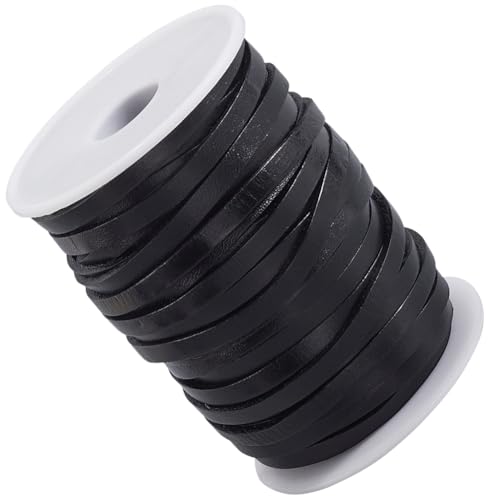 CALFOVERA 20 Yard Echtes Leder Flachband Schnur Für Schmuckherstellung 5MM Schwarzes Echtes Leder Dünner Riemen Streifen Spitze Schnur Flechtbandfaden Für Die Herstellung von Halsketten Armbändern CALFOVERA 20 Yard Echtes Leder Flachband Schnur Für Schmuckherstellung 5MM Schwarzes Echtes Leder Dünner Riemen Streifen Spitze Schnur Flechtbandfaden Für Die Herstellung von Halsketten Armbändern von CALFOVERA