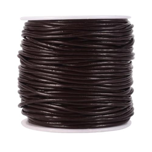 CALFOVERA 30 Meter Kuhfell Echtes Leder Schnürsenkel Für Bastelarbeiten 2MM Dunkelbrownes Rundes Echtes Lederband Flechtschnur Für Schmuckherstellung Basteln Halsketten Armbänder Wickel Perlen CALFOVERA 30 Meter Kuhfell Echtes Leder Schnürsenkel Für Bastelarbeiten 2MM Dunkelbrownes Rundes Echtes Lederband Flechtschnur Für Schmuckherstellung Basteln Halsketten Armbänder Wickel Perlen von CALFOVERA