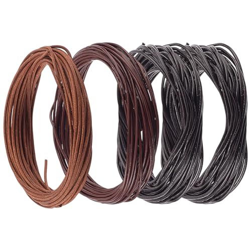 CALFOVERA 4 Farben 1MM Rindslederschnur Schnürsenkel Aus Leder Für Schmuckherstellung 21.87 Yards Rundes Dünnens Echtes Lederseil Zum Flechten von Halsketten Armbändern Wickeln Und Perlenstickereien CALFOVERA 4 Farben 1MM Rindslederschnur Schnürsenkel Aus Leder Für Schmuckherstellung 21.87 Yards Rundes Dünnens Echtes Lederseil Zum Flechten von Halsketten Armbändern Wickeln Und Perlenstickereien von CALFOVERA
