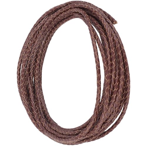CALFOVERA 5 Yards 3MM Runde Echte Leder Bolo Krawatte Schnur Für Handwerk 3MM Brown Geflochtenes Echtes Leder Seil Schnur Für Schmuckherstellung Basteln Halskette Armbänder Flechten Umwickeln Perlen CALFOVERA 5 Yards 3MM Runde Echte Leder Bolo Krawatte Schnur Für Handwerk 3MM Brown Geflochtenes Echtes Leder Seil Schnur Für Schmuckherstellung Basteln Halskette Armbänder Flechten Umwickeln Perlen von CALFOVERA