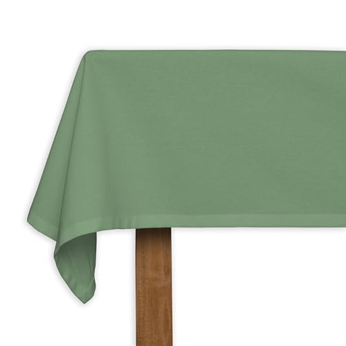 CALICOT Fair Green Tischdecke aus 100% Baumwolle, vorgewaschen und vorgeschrumpft, perfekt für Zuhause | Speisen | Tischplatte| Partydekoration, Baumwolle, (Rechteckig, 140 x 183 cm) von CALICOT