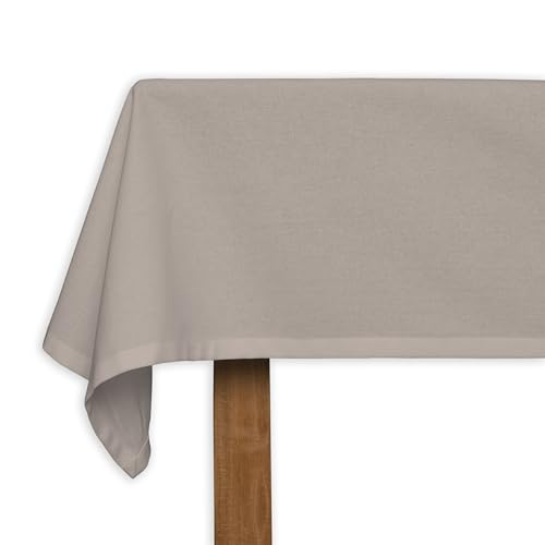 CALICOT Gray Morn Tischdecke aus 100% Baumwolle, vorgewaschen und vorgeschrumpft, perfekt für Zuhause | Speisen | Tischplatte| Partydekoration, Baumwolle, (Runden, 160 cm) von CALICOT