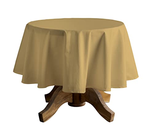 CALICOT Ochre Tischdecke aus 100% Baumwolle, vorgewaschen und vorgeschrumpft, perfekt für Zuhause | Speisen | Tischplatte| Partydekoration, Baumwolle, (Rechteckig, 160 x 229 cm) von CALICOT