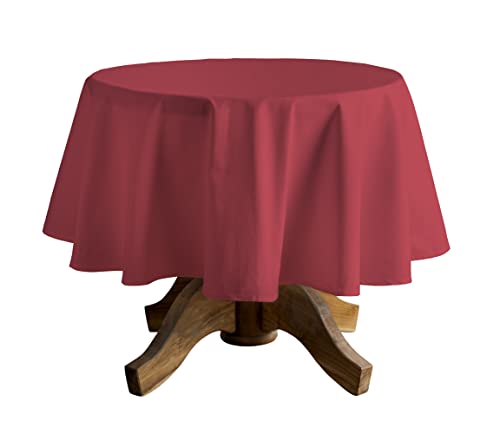 CALICOT Tomato Tischdecke aus 100% Baumwolle, vorgewaschen und vorgeschrumpft, perfekt für Zuhause | Speisen | Tischplatte| Partydekoration, Baumwolle, (Runden, 160 cm) von CALICOT