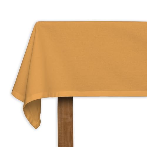 CALICOT Warm Apricot Tischdecke aus 100% Baumwolle, vorgewaschen und vorgeschrumpft, perfekt für Zuhause | Speisen | Tischplatte| Partydekoration, Baumwolle, (Rechteckig, 160 x 229 cm) von CALICOT
