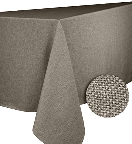 CALITEX Brom Tischdecke rund Polyester Taupe rund 180 von CALITEX