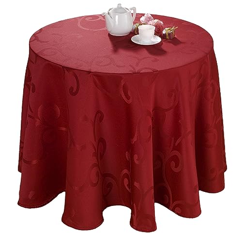 CALITEX Damast Tischdecke Madigan Kirsche rund 170 cm CALITEX Damast Tischdecke Madigan Kirsche rund 170 cm von CALITEX