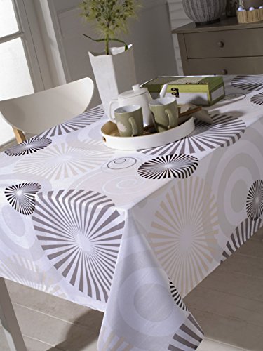 CALITEX Hypnotic Rechteckige Tischdecke Polyester Beige, Polyester, beige, 150x300 cm von CALITEX