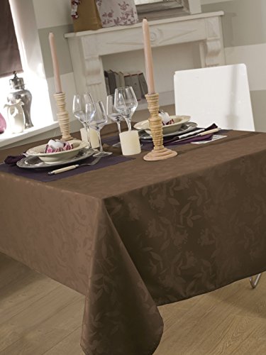 CALITEX Ombra Damast-Tischdecke, oval, 180 x 240 cm, Braungrau CALITEX Ombra Damast-Tischdecke, oval, 180 x 240 cm, Braungrau von CALITEX
