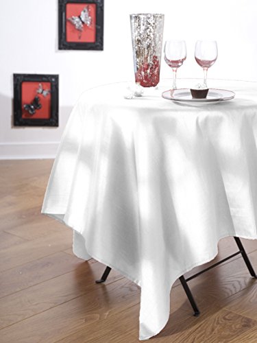CALITEX Seideneffekt Tischdecke Polyester Weiß 250 x 150 cm von CALITEX