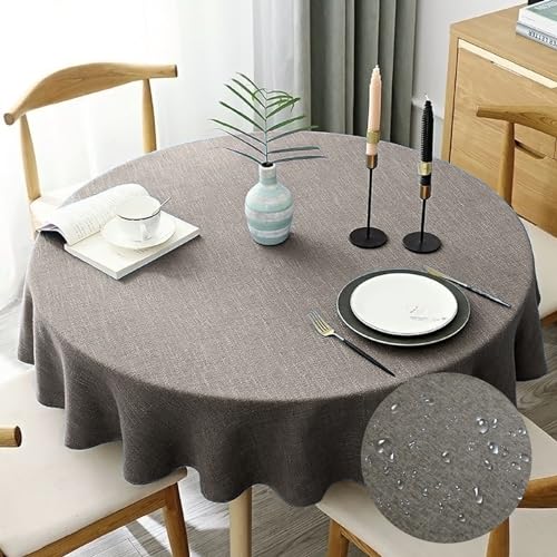 CALIYO Tischdecke, PVC Tischdecke Abwaschbar, Tischdecke Outdoor, Tischdecke Rund für Küche, Wohnzimmer, Esszimmer, Balkon und Garten, Tischdecke Rund 100cm/ 120cm/ 140cm. CALIYO Tischdecke, PVC Tischdecke Abwaschbar, Tischdecke Outdoor, Tischdecke Rund für Küche, Wohnzimmer, Esszimmer, Balkon und Garten, Tischdecke Rund 100cm/ 120cm/ 140cm. von CALIYO
