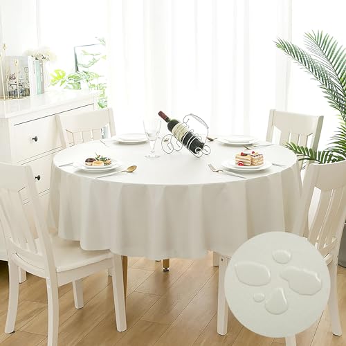 CALIYO Tischdecke, PVC Tischdecke Abwaschbar, Tischdecke Outdoor, Tischdecke Rund für Küche, Wohnzimmer, Esszimmer, Balkon und Garten, Tischdecke Rund 100cm/ 120cm/ 140cm. CALIYO Tischdecke, PVC Tischdecke Abwaschbar, Tischdecke Outdoor, Tischdecke Rund für Küche, Wohnzimmer, Esszimmer, Balkon und Garten, Tischdecke Rund 100cm/ 120cm/ 140cm. von CALIYO