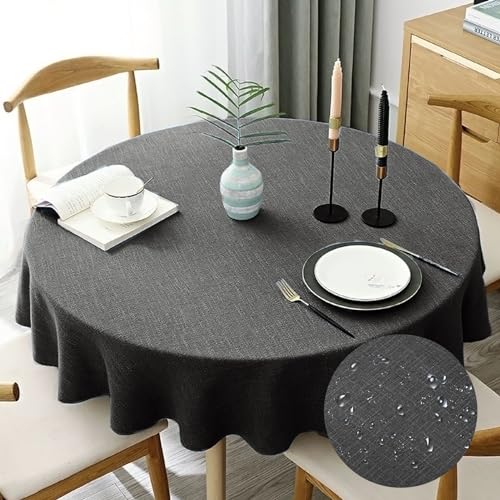 CALIYO Tischdecke, PVC Tischdecke Abwaschbar, Tischdecke Outdoor, Tischdecke Rund für Küche, Wohnzimmer, Esszimmer, Balkon und Garten, Tischdecke Rund 100cm/ 120cm/ 140cm. CALIYO Tischdecke, PVC Tischdecke Abwaschbar, Tischdecke Outdoor, Tischdecke Rund für Küche, Wohnzimmer, Esszimmer, Balkon und Garten, Tischdecke Rund 100cm/ 120cm/ 140cm. von CALIYO