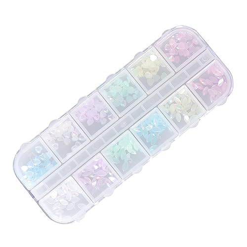 1 Satz Nail Art Dekorationsset Fächer mit Bunten Acryl Zubehör für Nagelkunst Handy Dekoration und Mehr Transparent Oval 1 Satz Nail Art Dekorationsset Fächer mit Bunten Acryl Zubehör für Nagelkunst Handy Dekoration und Mehr Transparent Oval von CALLARON