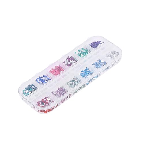 1 Schachtel Farben Nail Art Dekorationen Flachrückige mit Kunstdiamanten für Maniküre Salon und Zuhause Diy Nail Art Zubehör 1 Schachtel Farben Nail Art Dekorationen Flachrückige mit Kunstdiamanten für Maniküre Salon und Zuhause Diy Nail Art Zubehör von CALLARON