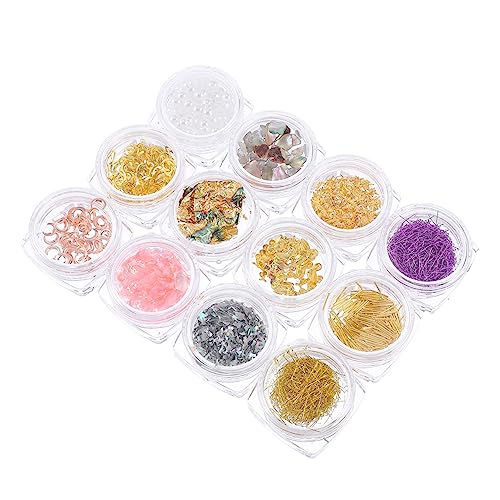 1 Schachtel Nail Art Zubehör mit Farben Goldfolie Perlen Charms für Maniküre für Diy Nageldesigns und Bastelprojekte 1 Schachtel Nail Art Zubehör mit Farben Goldfolie Perlen Charms für Maniküre für Diy Nageldesigns und Bastelprojekte von CALLARON