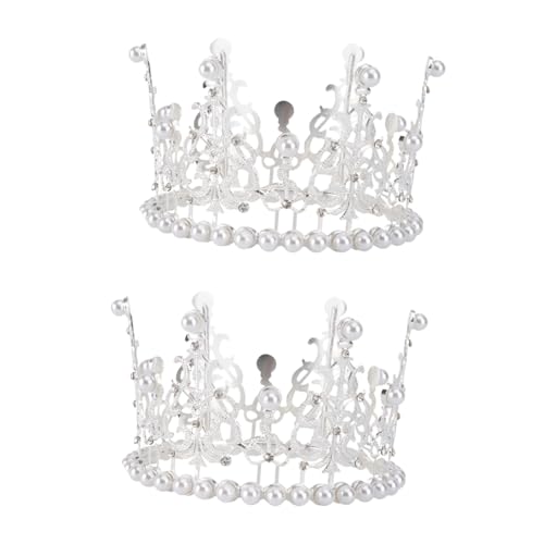 2 Stück Rhinestone Perlen Krone Kuchen Dekoration Haar Verzierung für Feiern und Hochzeiten Lebensmittelecht für Besondere Anlässe 2 Stück Rhinestone Perlen Krone Kuchen Dekoration Haar Verzierung für Feiern und Hochzeiten Lebensmittelecht für Besondere Anlässe von CALLARON