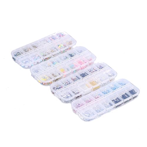 4 Stück Teiliges Nail Art Strasssteine Set mit Fächern Glitzernde Nagelperlen für Diy Nageldesign für Nail Art Dekorationen C G K 4 Stück Teiliges Nail Art Strasssteine Set mit Fächern Glitzernde Nagelperlen für Diy Nageldesign für Nail Art Dekorationen C G K von CALLARON