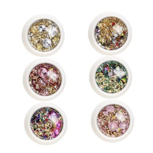 6 Sätze Schmucksteine Nail Art Zubehör Teiliges Maniküre Dekoration für Diy Nageldesigns für Damen Langlebig und Leicht Zuhause und Profis 6 Sätze Schmucksteine Nail Art Zubehör Teiliges Maniküre Dekoration für Diy Nageldesigns für Damen Langlebig und Leicht Zuhause und Profis von CALLARON