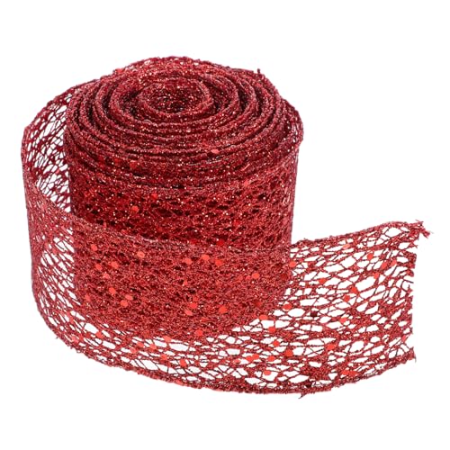 CALLARON 1 Rolle Bogenband Maschenband Für Kränze Band Für Blumenstrauß Rot Eisen von CALLARON
