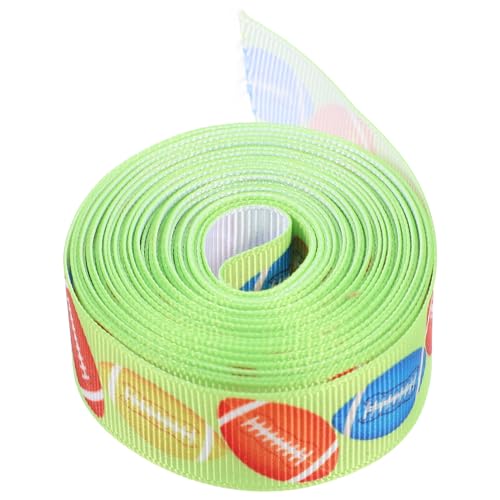 CALLARON 1 Rolle Bugkranz dekorativ Sport thematisiert Band zum Basteln Verpackungsband geschenkverpackung geschenkband breites band Fußball Bänder für Handwerk kreative Kuchenbänder Stoff von CALLARON
