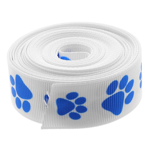 CALLARON 1 Rolle Geschenkverpackungsband Paketband Zum Basteln Band Mit Pfotenaufdruck Bastelband Band Mit Tiermuster Geschenkbänder Zum Basteln Polyester von CALLARON